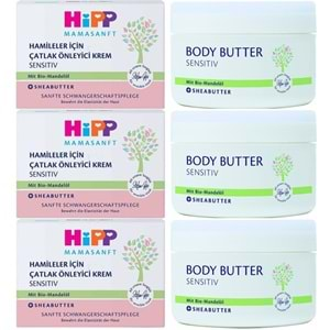 Hipp Mamasanft Hamileler için Çatlak Önleyici Krem Sensıtıv 200ML (3 Lü Set)