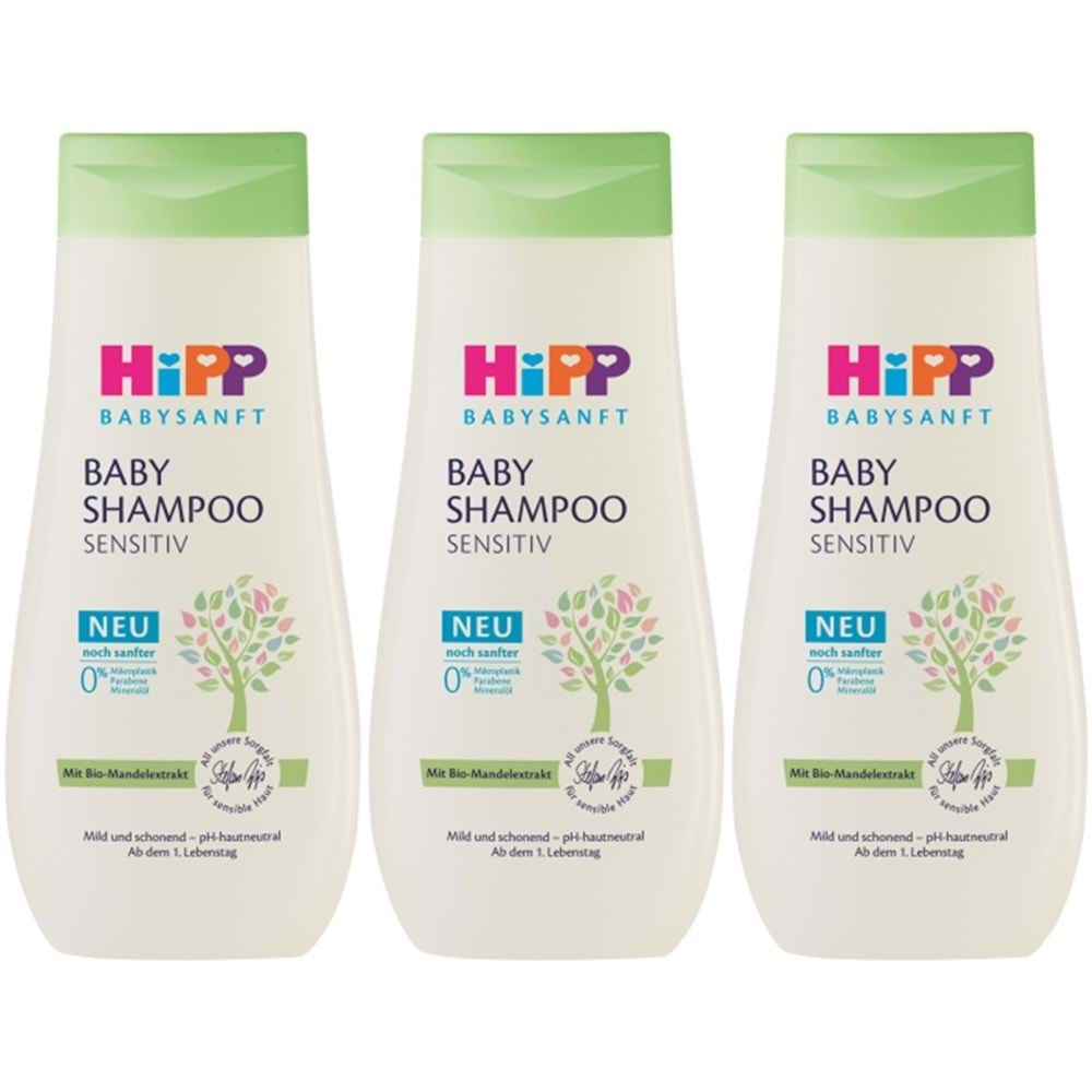 Hipp Babysanft Bebek Şampuanı (Baby Shanmpoo) Sensıtıv 200ML (3 Lü Set)