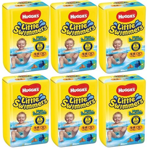 Huggıes Little Swımmers Mayo Bebek Bezi Beden:5-6 (12-18KG) 66 Adet (6PK*11)