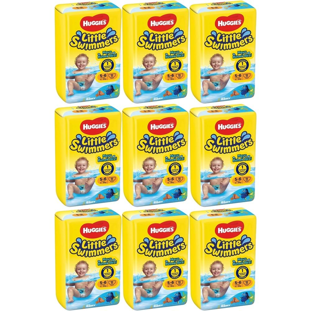 Huggıes Little Swımmers Mayo Bebek Bezi Beden:5-6 (12-18KG) 99 Adet (9PK*11)