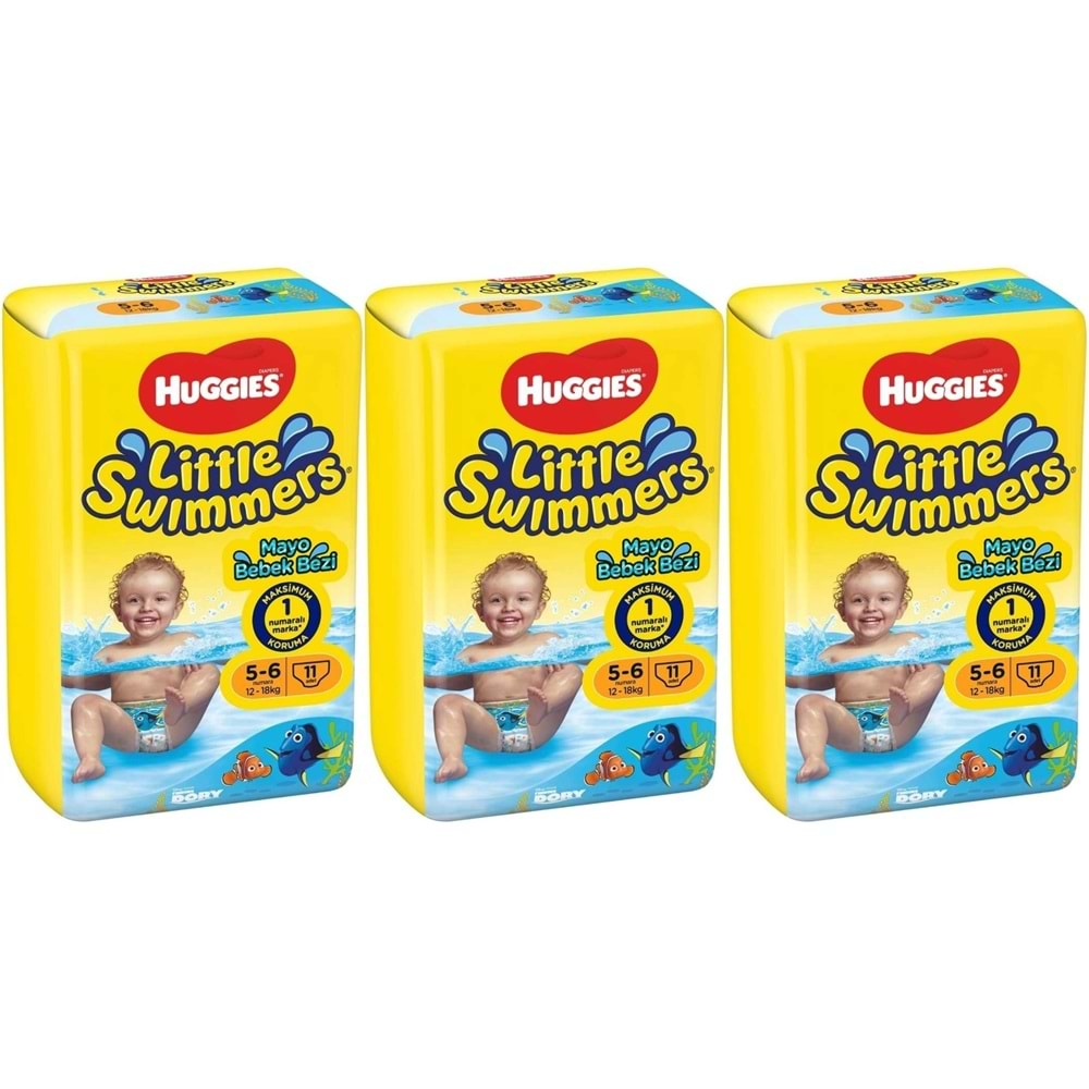 Huggıes Little Swımmers Mayo Bebek Bezi Beden:5-6 (12-18KG) 33 Adet (3PK*11)