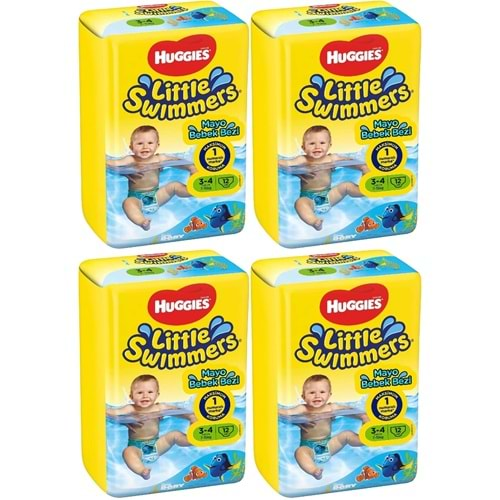 Huggıes Little Swımmers Mayo Bebek Bezi Beden:3-4 (7-15Kg) 48 Adet (4Pk*12)