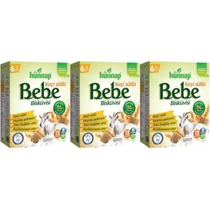 Hünnap Bebe Bisküvisi Keçi Sütlü 400GR 3 lü Set (Toplam 1200GR)