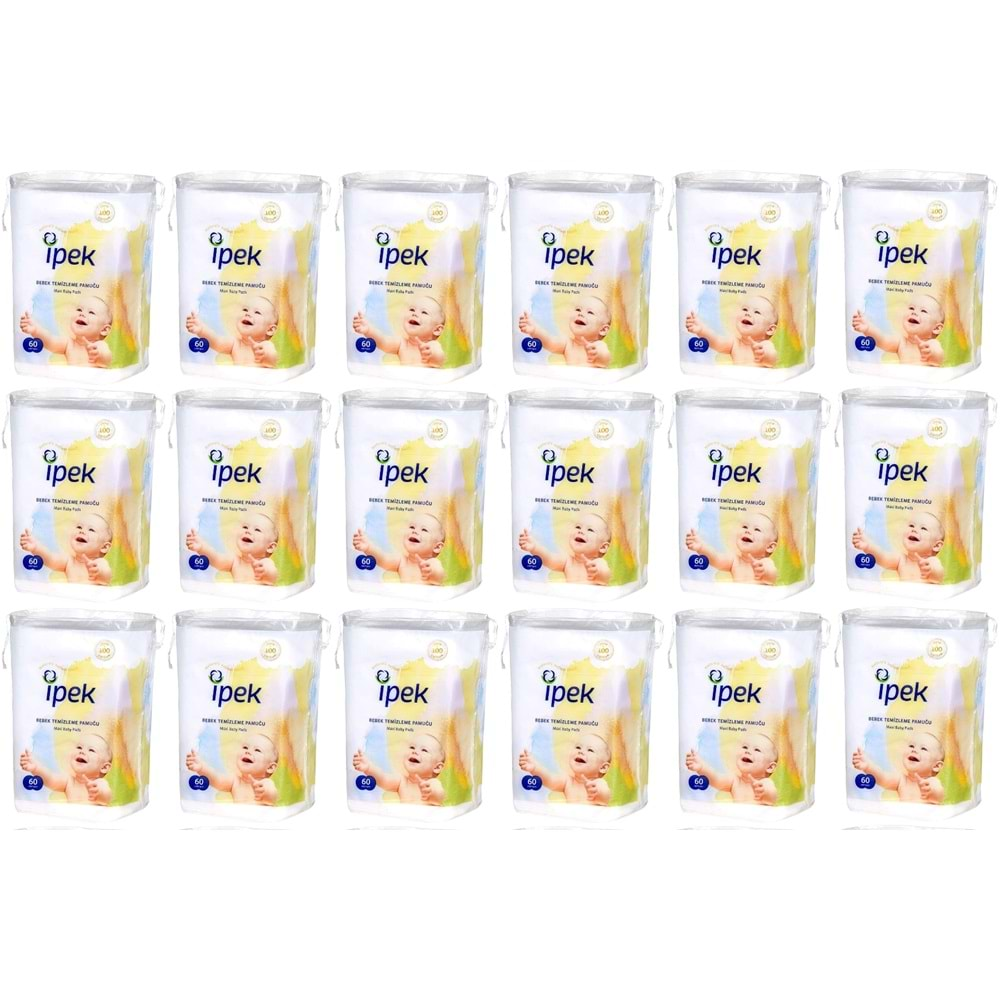 İpek Bebek Temizleme Pamuğu 1080 Adet (18Pk*60)