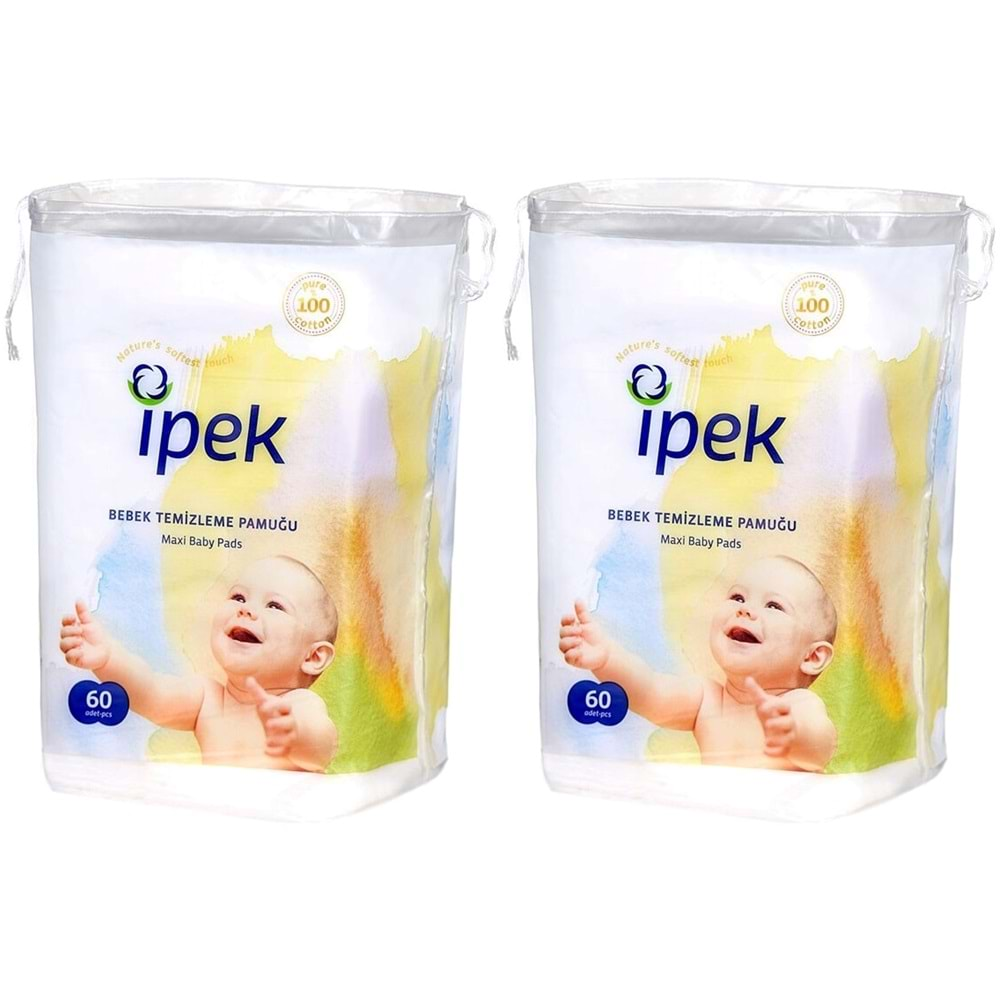 İpek Bebek Temizleme Pamuğu 120 Adet (2Pk*60)