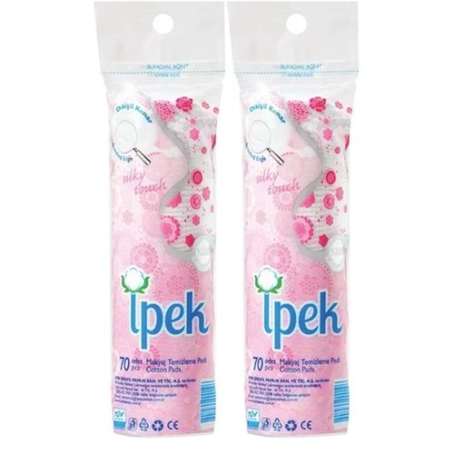 İpek Makyaj Temizleme Pedi 140 Adet (2PK*70)