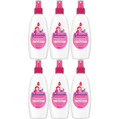 Johnsons Baby Bebek Kolay Tarama Spreyi 200ML 6 Lı Set Işıldayan Parlaklık