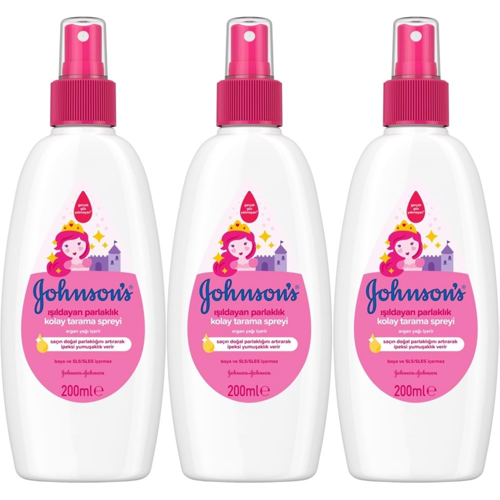 Johnsons Baby Bebek Kolay Tarama Spreyi 200ML 3 Lü Set Işıldayan Parlaklık