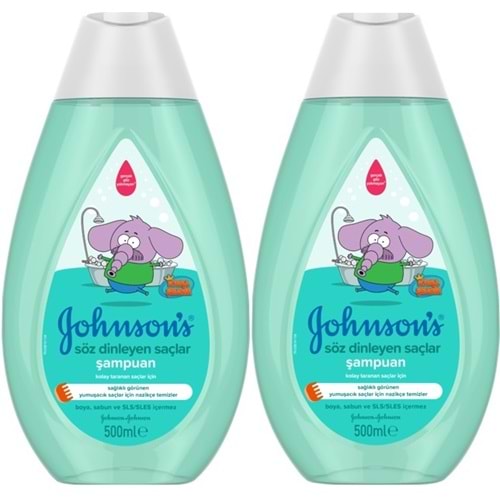 Johnsons Baby Bebek Şampuanı 500ML Kral Şakir Söz Dinleyen Saçlar (2 Li Set)