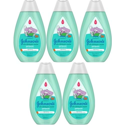 Johnsons Baby Bebek Şampuanı 500ML Kral Şakir Söz Dinleyen Saçlar (5 Li Set)