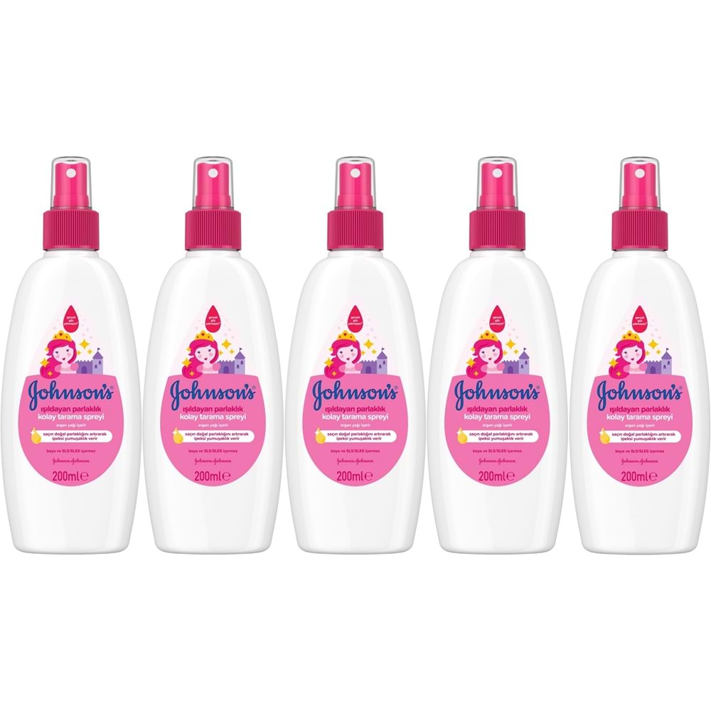 Johnsons Baby Bebek Kolay Tarama Spreyi 200ML 5 Li Set Işıldayan Parlaklık