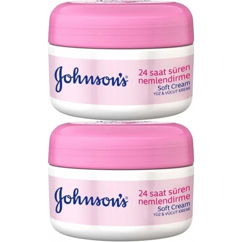 Johnsons Soft Nemlendirici Yüz ve Vücut Kremi 200ML (2 Li Set)