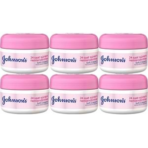 Johnsons Soft Nemlendirici Yüz ve Vücut Kremi 200ML (6 Lı Set)