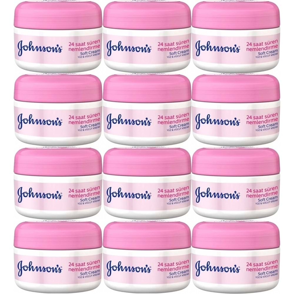 Johnsons Soft Nemlendirici Yüz ve Vücut Kremi 200ML (12 Li Set)