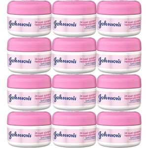 Johnsons Soft Nemlendirici Yüz ve Vücut Kremi 200ML (12 Li Set)