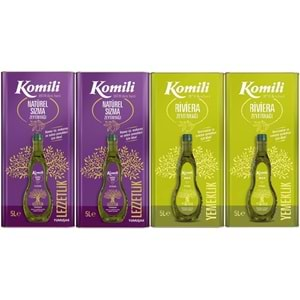 Komili Zeytinyağı 20LT Natural Ege Sızması / Riviera (Teneke) (4PK*5LT)