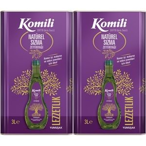 Komili Zeytinyağı 6LT Natural Ege Sızması (Teneke) (2PK*3LT)