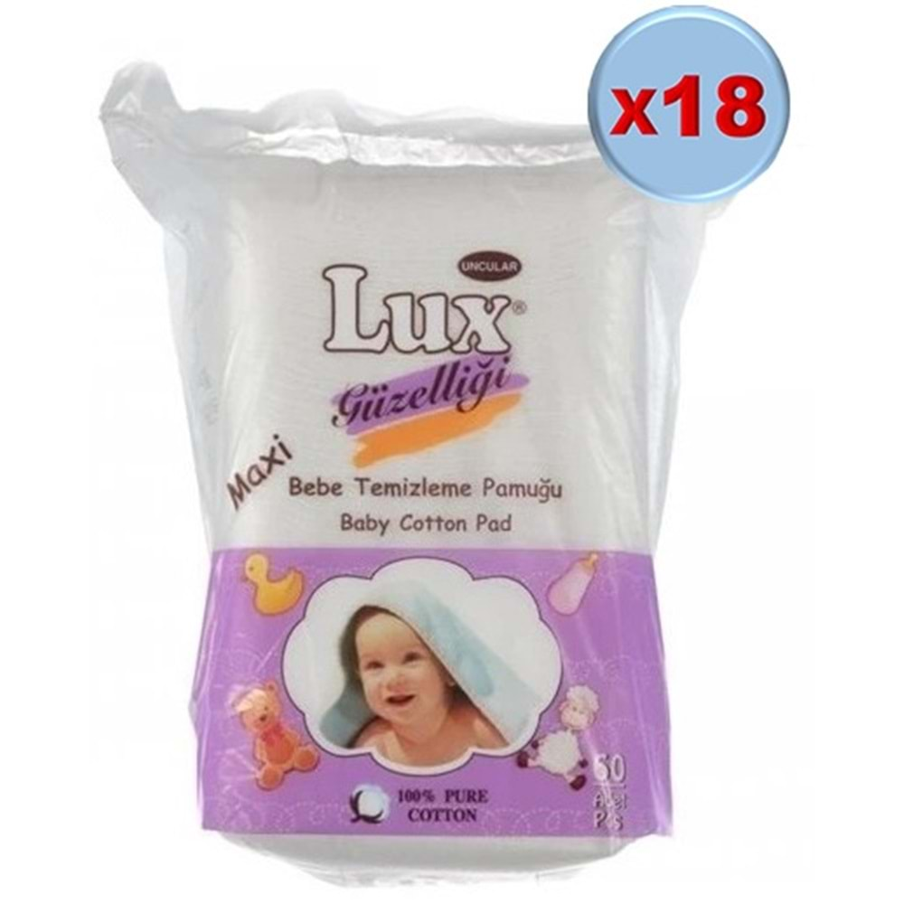 Lüx Bebek Temizleme Pamuğu 1080 Adet (18Pk*60)