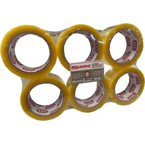 Mandaş Koli Bandı / Bant 100 Yarda (45mm*91.44 Metre) 6 Lı Set