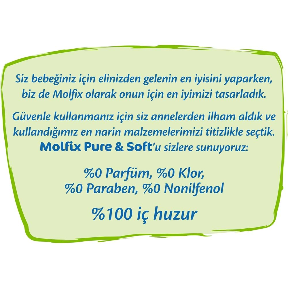 Molfix Pure&Soft Bebek Bezi Beden:4 (7-14Kg) Maxi 516 Adet Ekstra Ultra Avantaj Pk