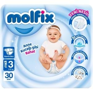 Molfix Bebek Bezi Beden:3 (4-9Kg) Midi 60 Adet Jumbo Ekonomik Pk