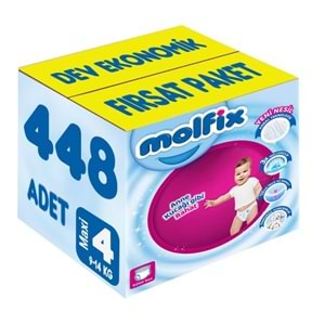 Molfix Külot Bebek Bezi Beden:4 (9-14KG) Maxi 448 Adet Dev Ekonomik Fırsat Pk