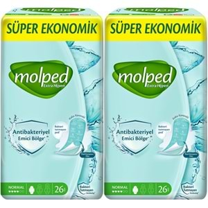 Molped Antibakteriyel Hijyenik Ped Normal 52 Adet Süper Ekonomik Pk (2PK*26)