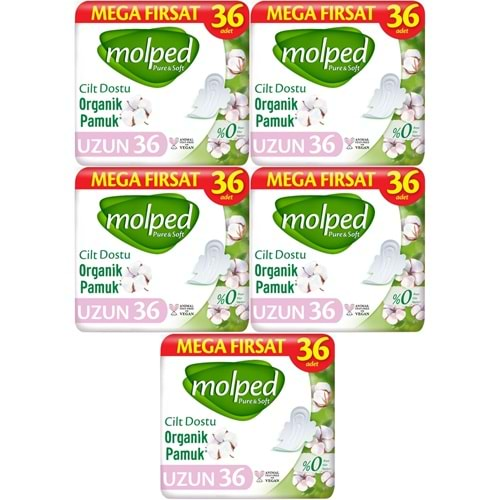 Molped Pure&Soft Hijyenik Ped Uzun 180 (5PK*36) Adet Mega Pk