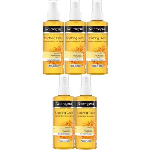 Neutrogena Soothing Clear Yüz Bakım Nemlendirici Tonik Spreyi 125ML (5 Li Set)