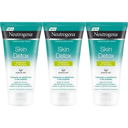 Neutrogena Skin Detox Arındırıcı Kil Maskesi 150ML (3 Lü Set)