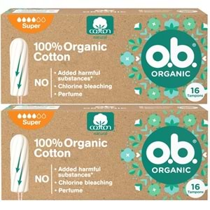 O.B Organic Süper Tampon 32 Li Set (2PK*16)