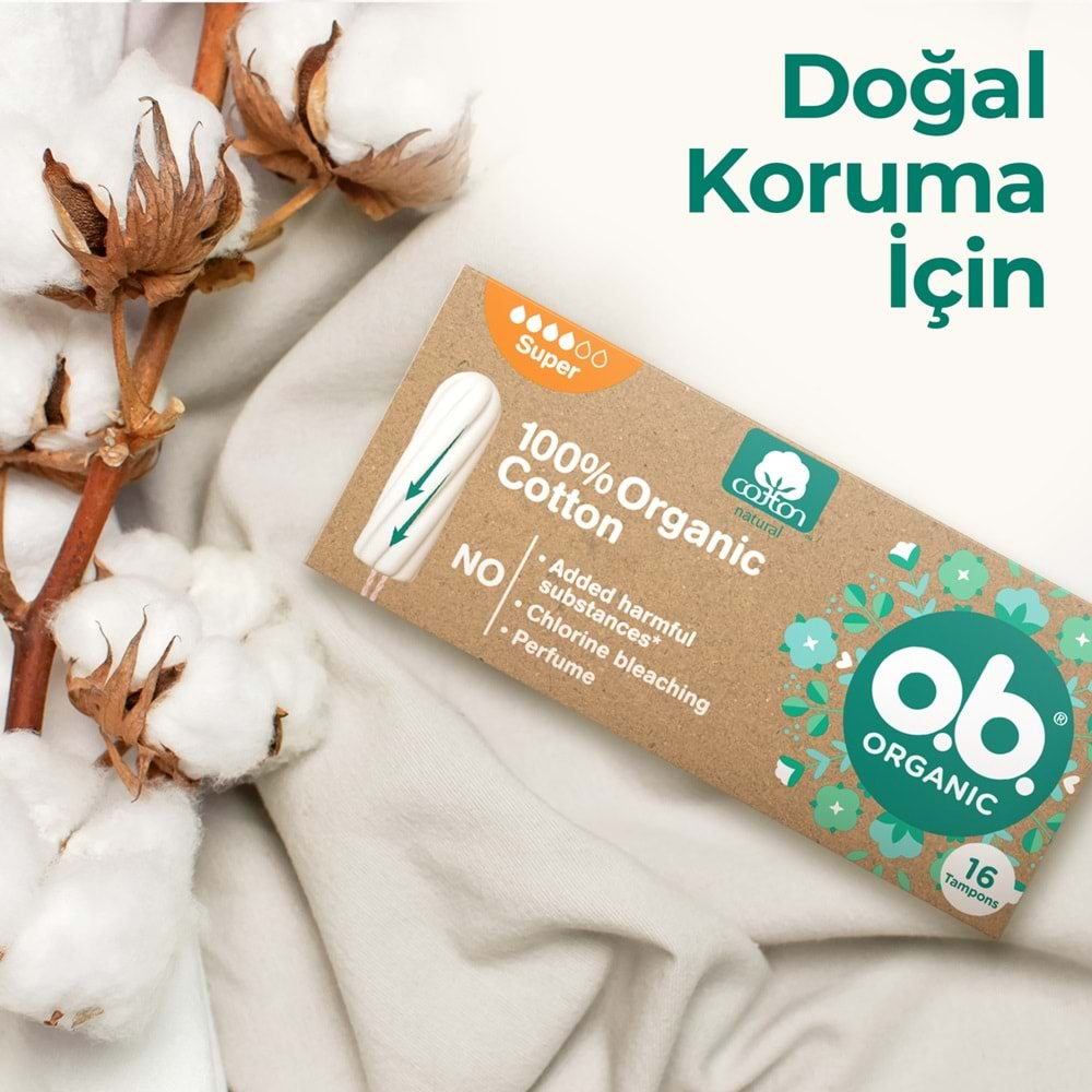 O.B Organic Süper Tampon 32 Li Set (2PK*16)