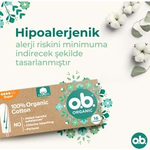 O.B Organic Süper Tampon 32 Li Set (2PK*16)