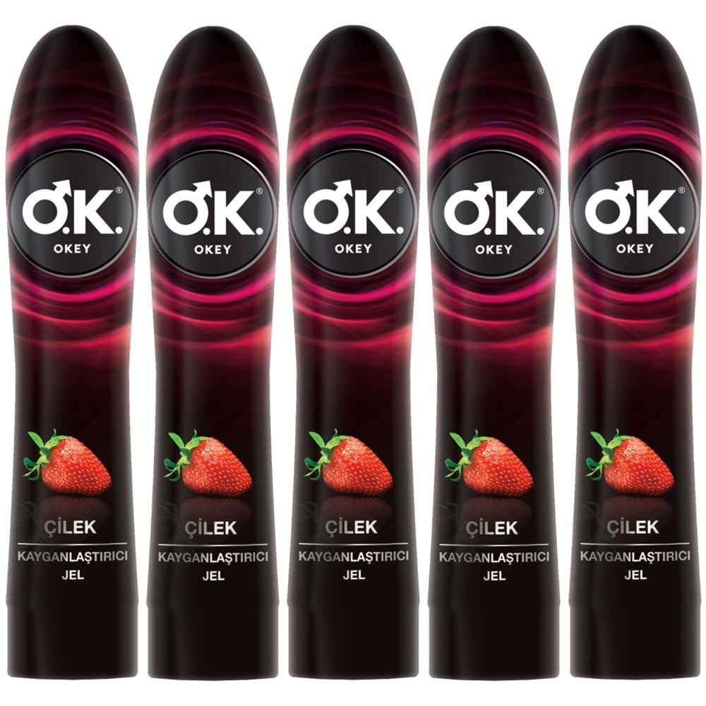 Okey Kayganlaştırıcı Jel 100ML Çilekli (5 Li Set)