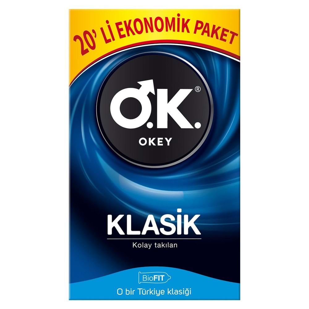 Okey Prezervatif 180 Adet Klasik Ekonomik Pk (9 Lu Set)