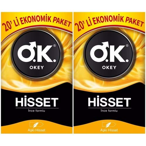 Okey Prezervatif 40 Adet Hisset Ekonomik Pk (2 Li Set)