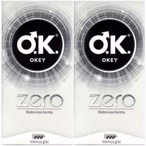 Okey Prezervatif 20 Adet Zero (Ekstra İnce Formlu) (2 Li Set)