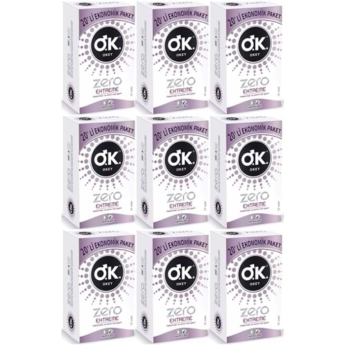 Okey Prezervatif 180 Adet Zero Extreme Ekonomik Pk (9 Lu Set)