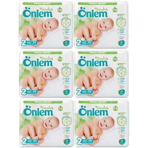 Önlem Bebek Bezi Botanika Beden:2 (3-6KG) Mini 576 Adet Ekstra Fırsat Pk