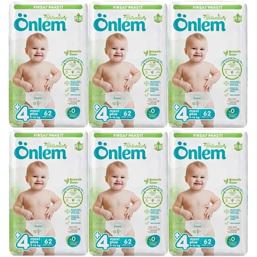 Önlem Bebek Bezi Botanika Beden:4+ (9-16KG) Maxi Plus 372 Adet Ekstra Fırsat Pk