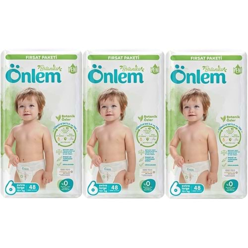 Önlem Bebek Bezi Botanika Beden:6 (15+KG) Extra Large 144 Adet Aylık Fırsat Pk