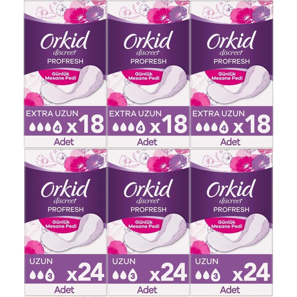 Orkid Mesane Pedi Karma 6 Lı Set (Uzun/Extra Uzun) 126 Adet