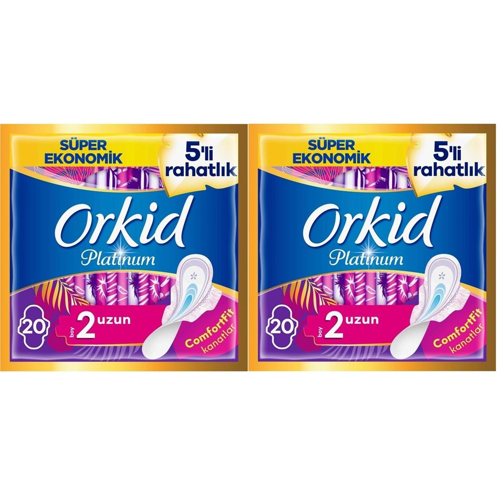 Orkid Platinum Hijyenik Ped Uzun 40 Adet (2PK*20) Süper Ekonomik Pk