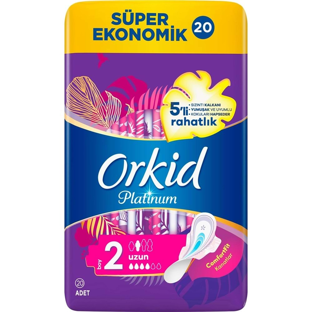 Orkid Platinum Hijyenik Ped Uzun 40 Adet (2PK*20) Süper Ekonomik Pk