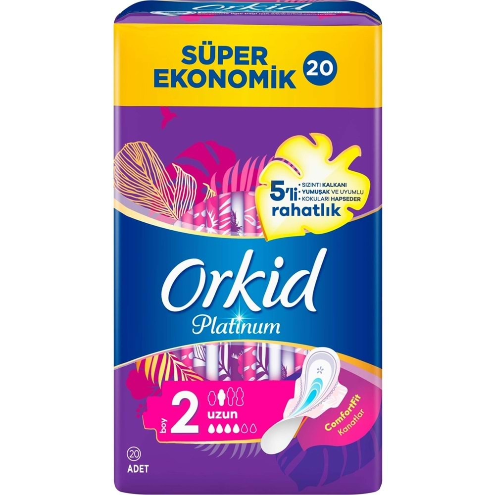 Orkid Platinum Hijyenik Ped Uzun 40 Adet (2PK*20) Süper Ekonomik Pk