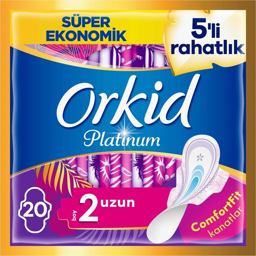 Orkid Platinum Hijyenik Ped Uzun 80 Adet (4PK*20) Süper Ekonomik Pk