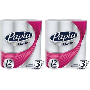 Papia kağıt Havlu 24 Lü Set (3 Katlı) (2PK*12)