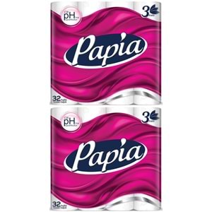 Papia Tuvalet Kağıdı (3 Katlı) 64 Lü Pk (2Pk*32)