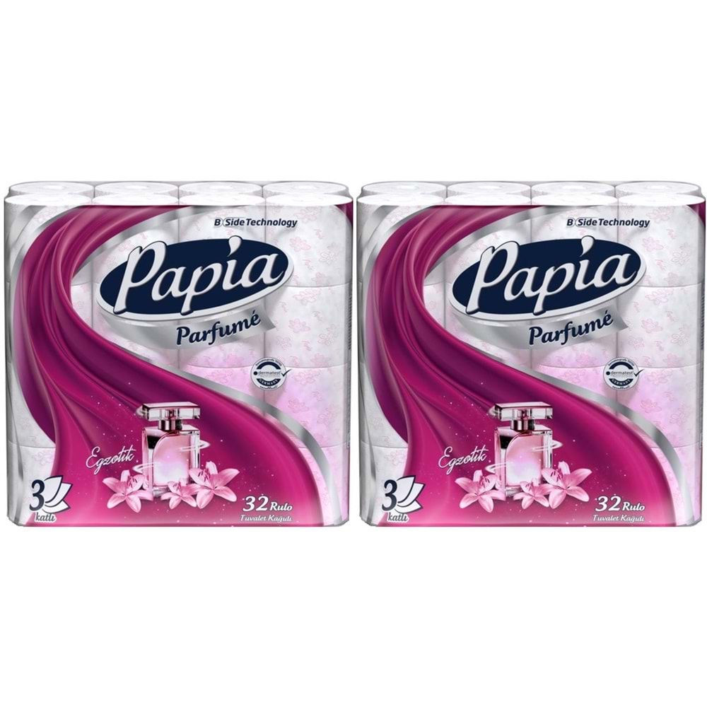 Papia Tuvalet Kağıdı (3 Katlı) 64 Lü Pk (2PK*32) Egzotik Parfümlü