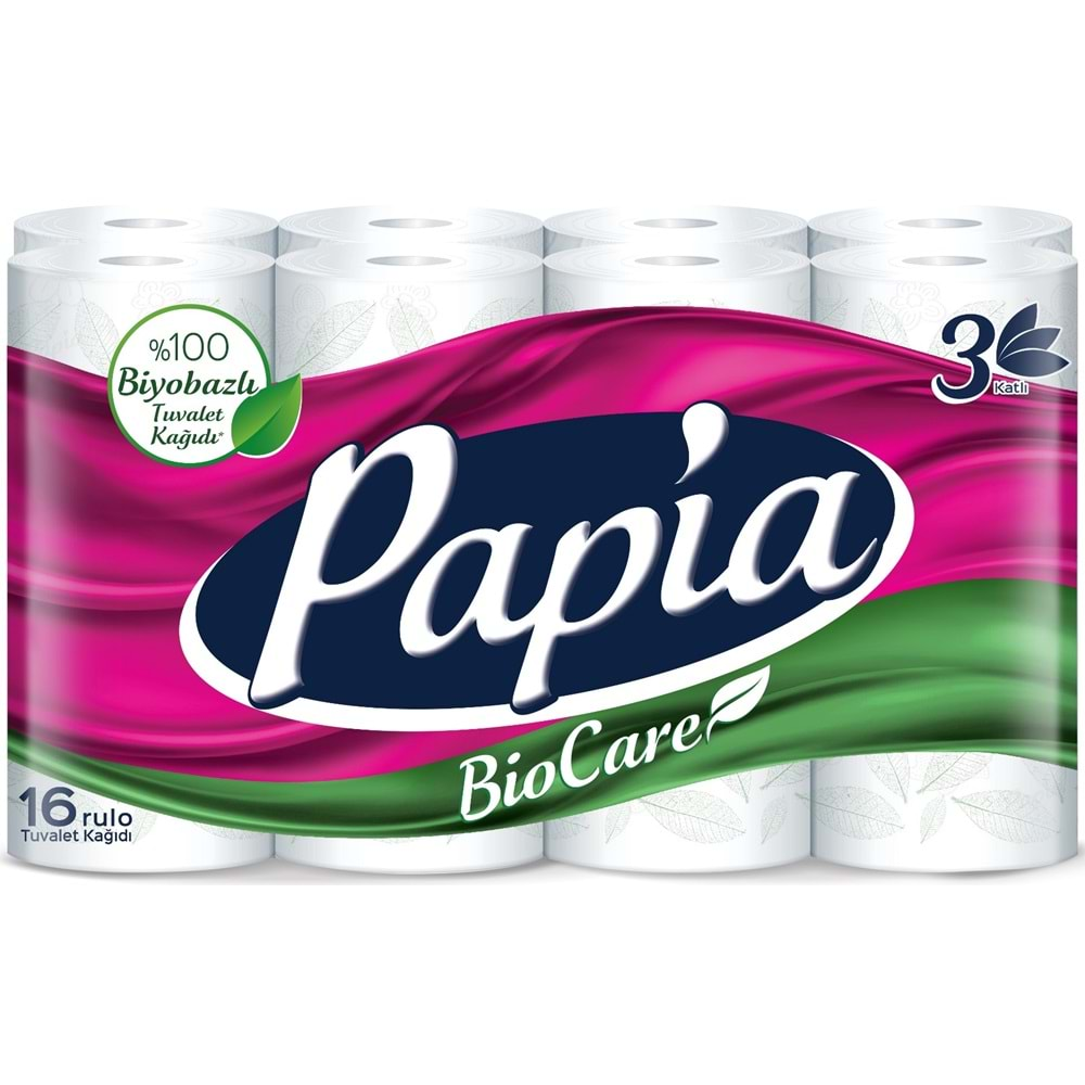 Papia Tuvalet Kağıdı (3 Katlı) 64 Lü Pk Bio Care (4PK*16)